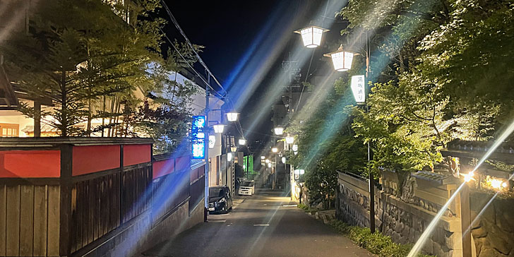 浅間温泉の夜