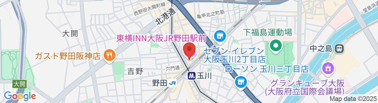 東横INN大阪JR野田駅前の地図