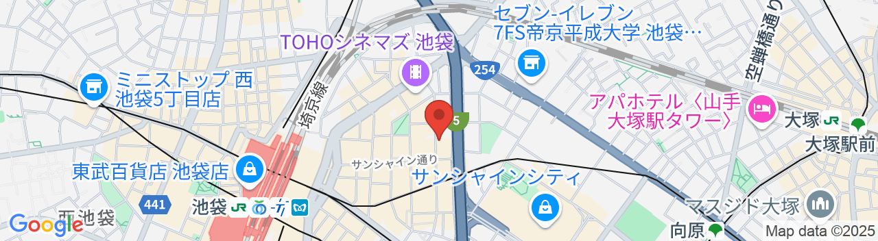 ホテルグランドシティの地図