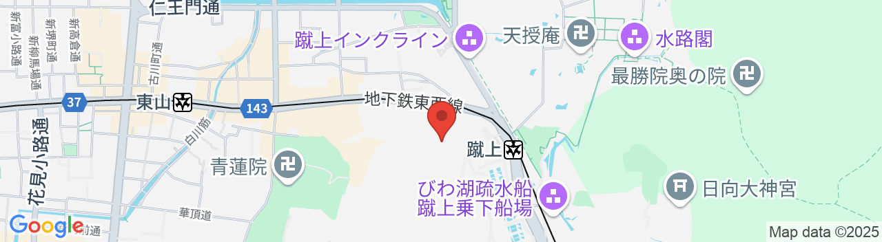ウェスティン都ホテル京都の地図