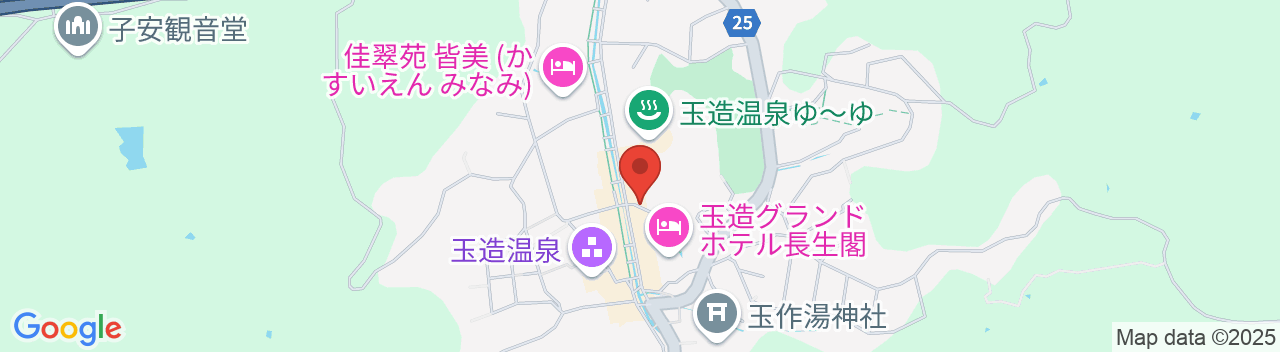 玉造温泉 湯之助の宿 長楽園の地図