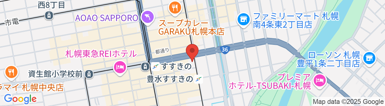 アパホテル〈札幌すすきの駅前〉の地図