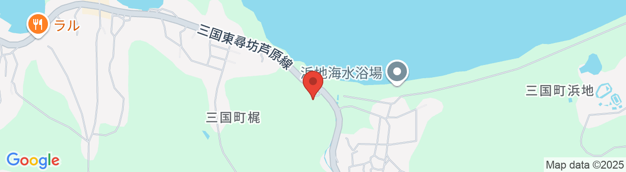三国温泉 展望自慢の料理旅館 はれや旅館の地図
