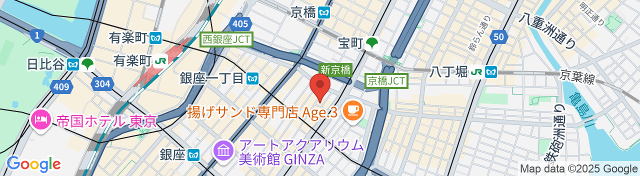ホテルサンルート銀座の地図