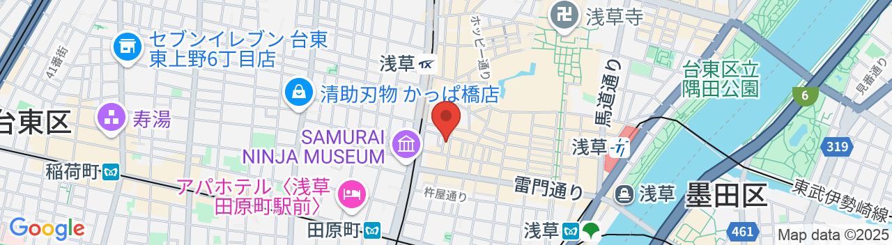 ホテルトレンド浅草の地図