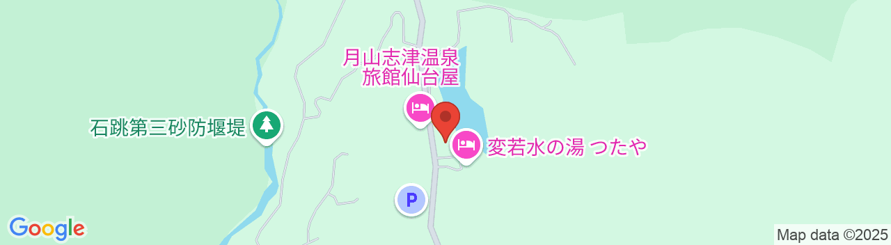湖畔の宿 月山志津温泉 清水屋旅館の地図