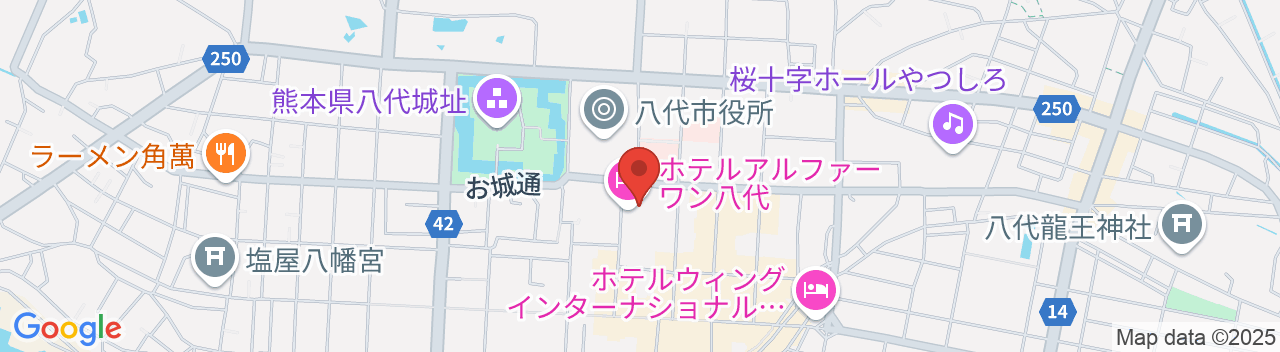 ホテルアルファーワン八代の地図