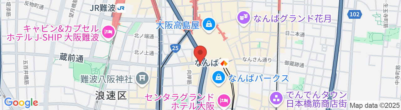 日和（ひより）ホテル大阪なんば駅前の地図