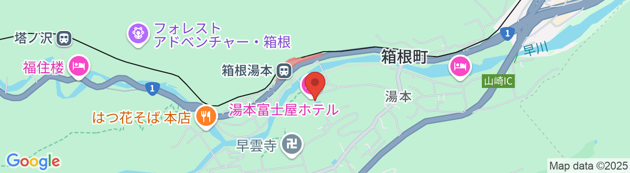 箱根湯本温泉 湯本富士屋ホテルの地図