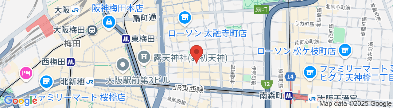 ホテルリブマックス梅田WESTの地図