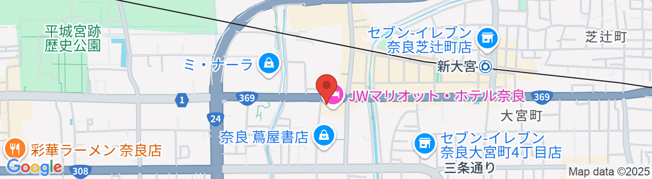 JWマリオット・ホテル奈良の地図