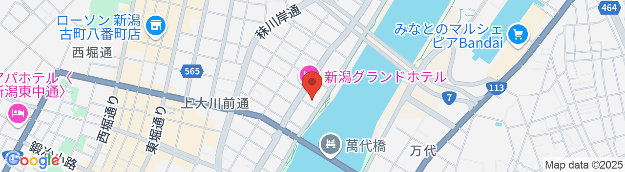 新潟グランドホテルの地図