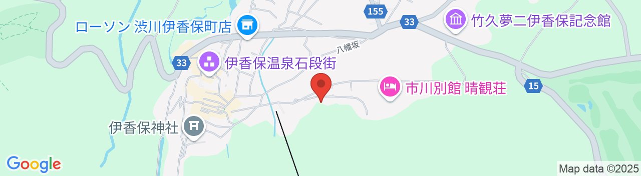 伊香保温泉 名物畳風呂と料理自慢の宿 ホテルきむらの地図