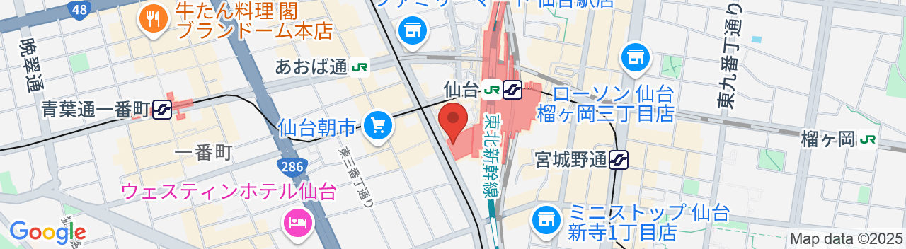ホテルメトロポリタン仙台の地図