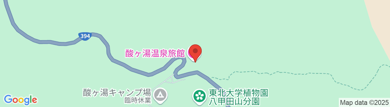 酸ヶ湯温泉旅館の地図