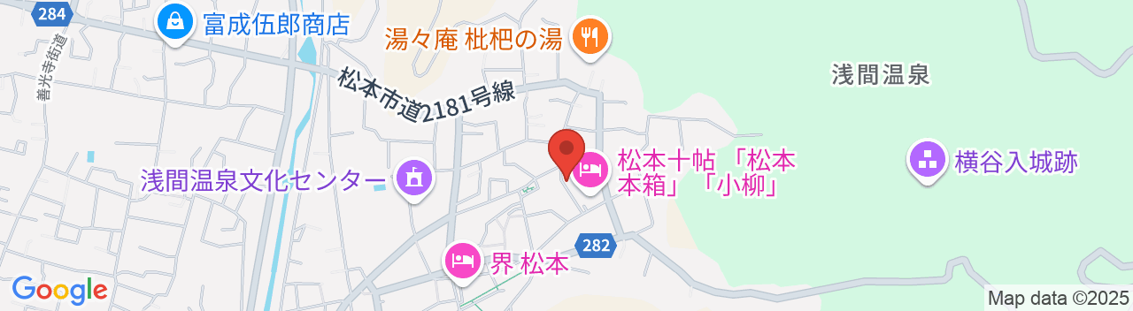 浅間温泉 四季彩々の隠れ宿 富士乃湯の地図