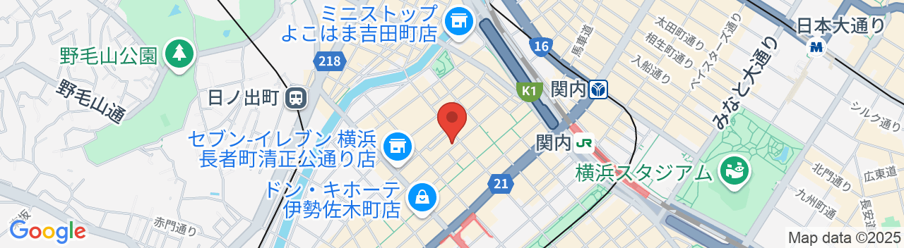 横浜タウンホテルの地図