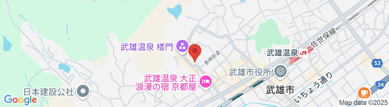 武雄温泉 なかます旅館の地図