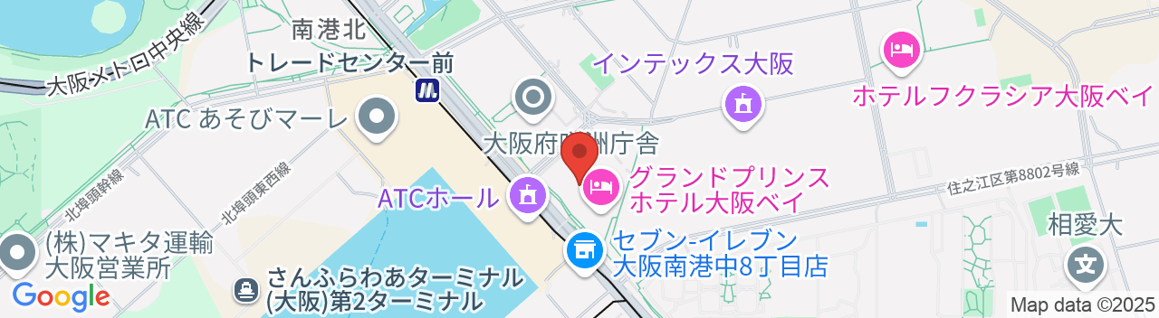 グランドプリンスホテル大阪ベイの地図
