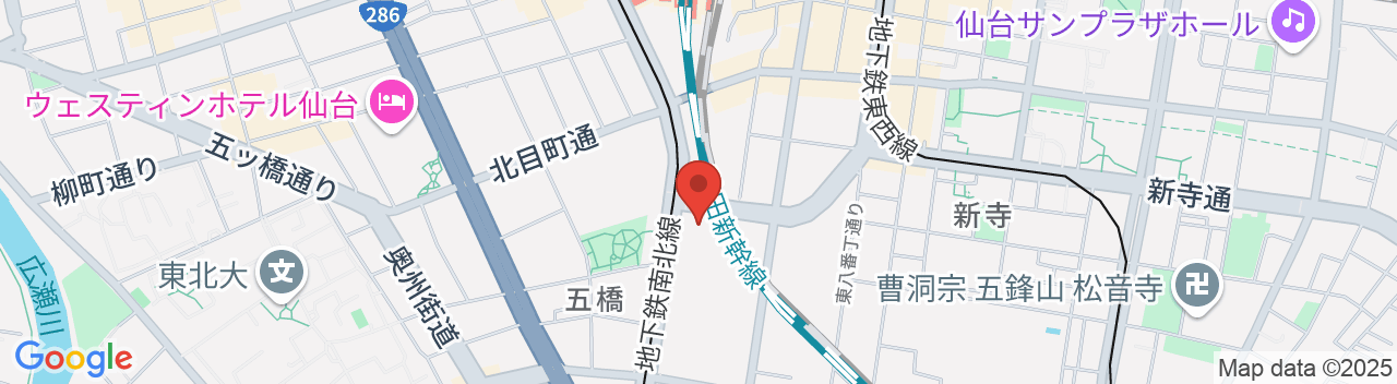 アパホテル〈仙台駅五橋〉の地図