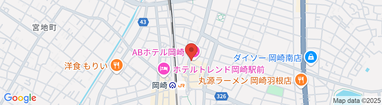 ABホテル岡崎の地図