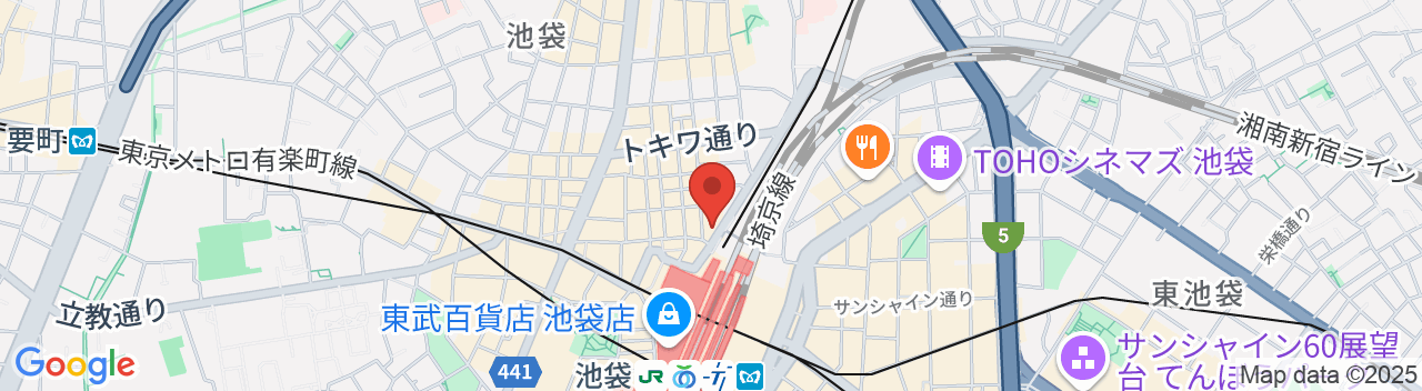 ホテルサンシティ池袋の地図