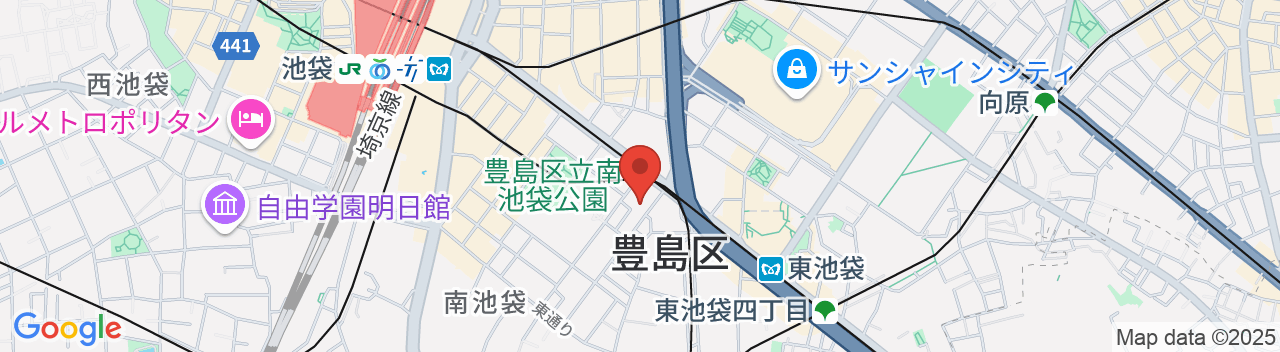 ホテルリソル池袋の地図