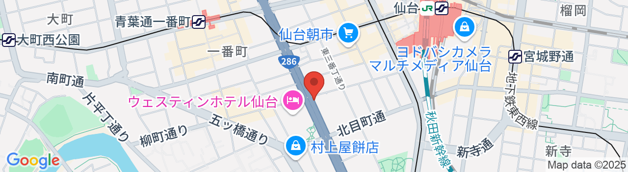 仙台国際ホテルの地図