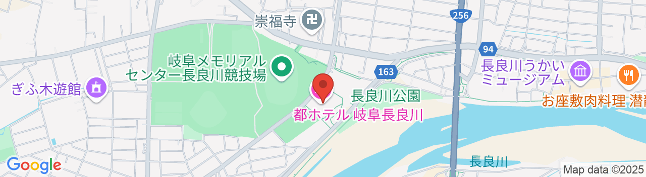 都ホテル 岐阜長良川の地図